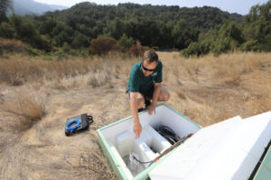 Dave Croker, a program manager for the U.S. Geological Survey, at a remote site in the San Antonio Open Space Preserve, where the agency maintains one of several hundred remote seismology sensing stations in Northern California.